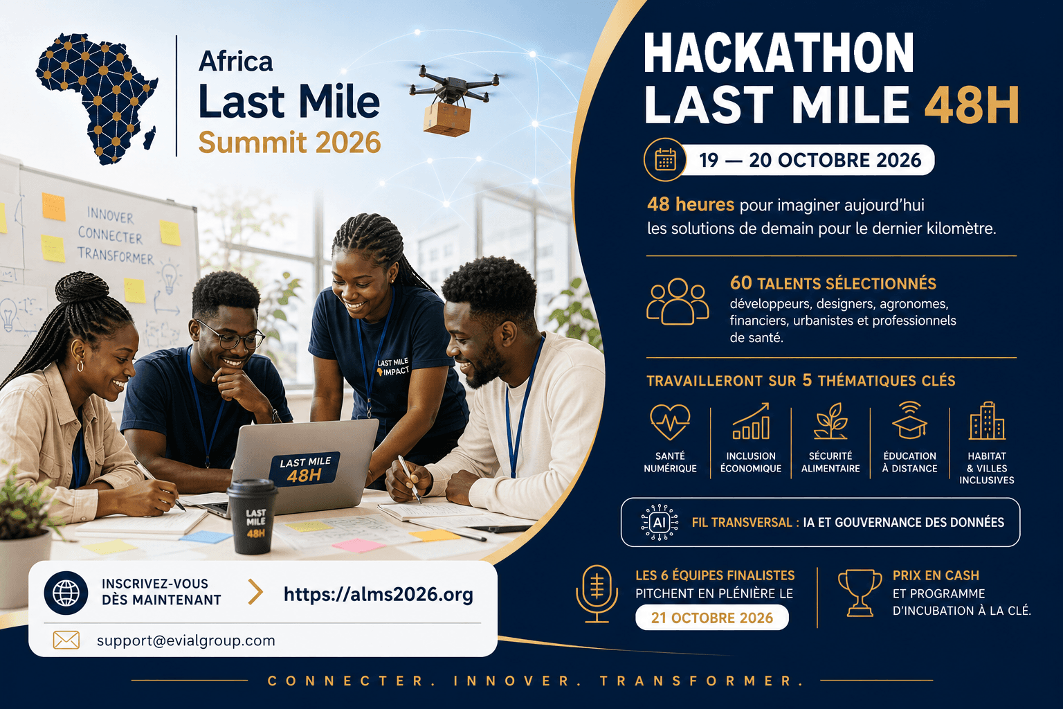 Hackathon Last Mile 48h — 60 talents sélectionnés, 6 défis africains, 19-20 octobre 2026 à COMPIÈGNE, FRANCE